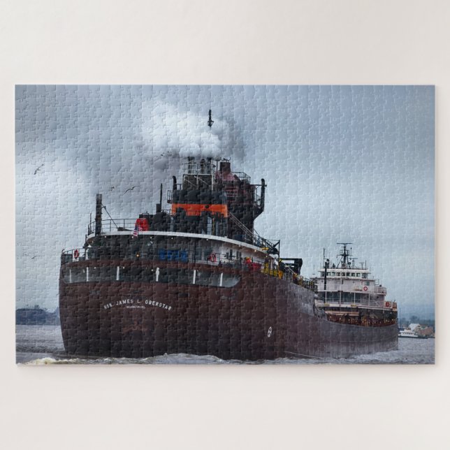 Quebra-cabeça Navio Honorável James L Oberstar no Lago Superior (Horizontal)