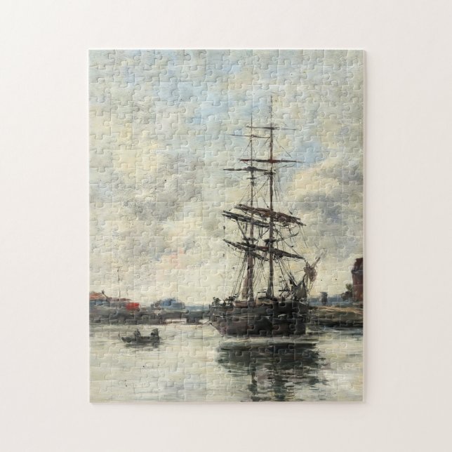 Quebra-cabeça Navio no Touques Eugene Boudin (Francês, 1824-189 (Vertical)