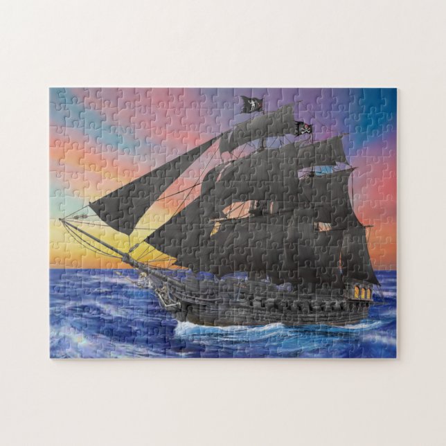 Quebra-cabeça Navio Pirata do Barba Negra (Horizontal)