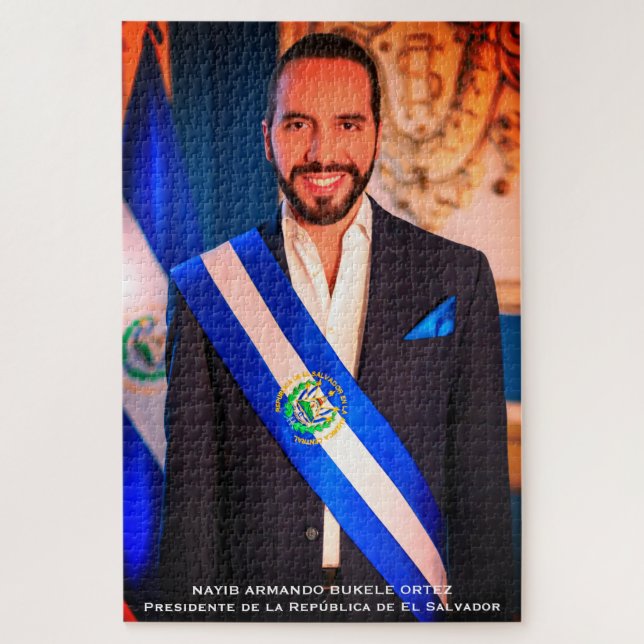 Quebra-cabeça Nayib Bukele, Presidente de El Salvadore (Vertical)