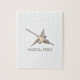 Quebra-cabeça Nazca Hummingbird Geoglyph Newsprint