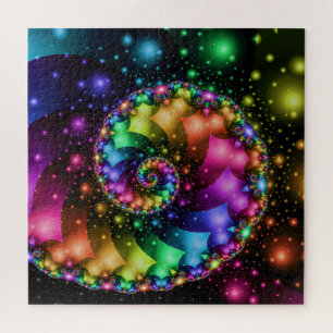 Quebra-cabeça Nebulosa espiral do arco-íris do Fractal