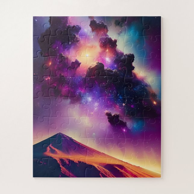 Quebra-cabeça Nebulosa sobre a paisagem divertida da astronomia  (Vertical)