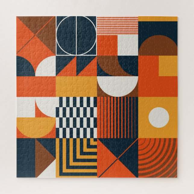 Quebra-cabeça Neo geo: composição do abstrato de vintage (Vertical)