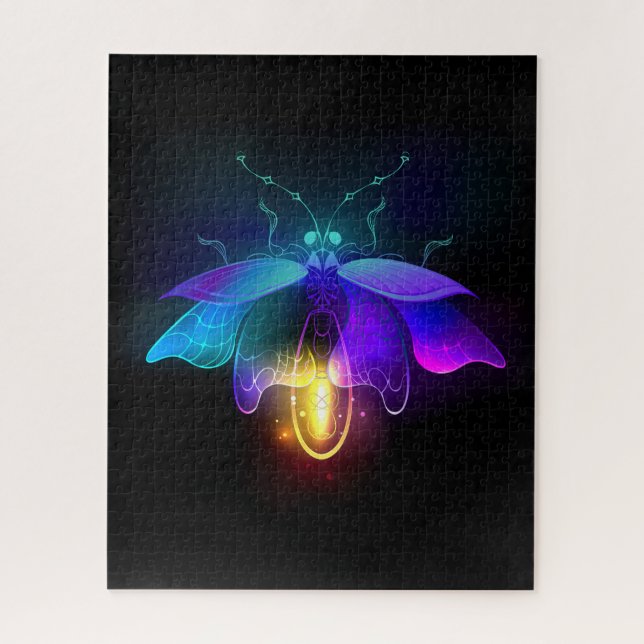 Quebra-cabeça Neon Firefly a preto (Vertical)