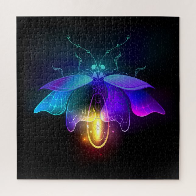 Quebra-cabeça Neon Firefly a preto (Vertical)
