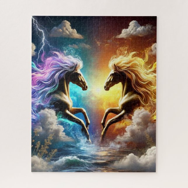 Quebra-cabeça Neon Horses (Vertical)