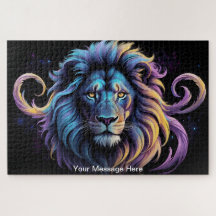 Neon Majestade Vibrant Leo Lion Colorful Willife