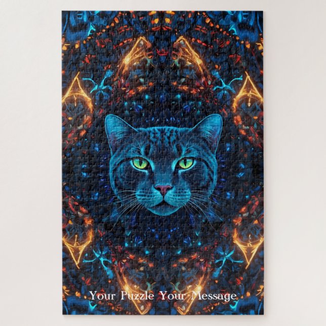 Quebra-cabeça Neon Mandala Majestade (Vertical)
