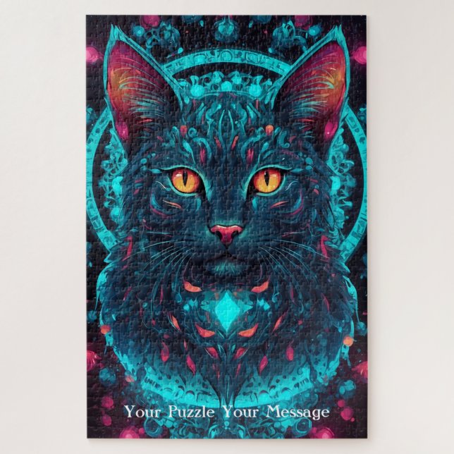 Quebra-cabeça Neon Mandala Majestade (Vertical)