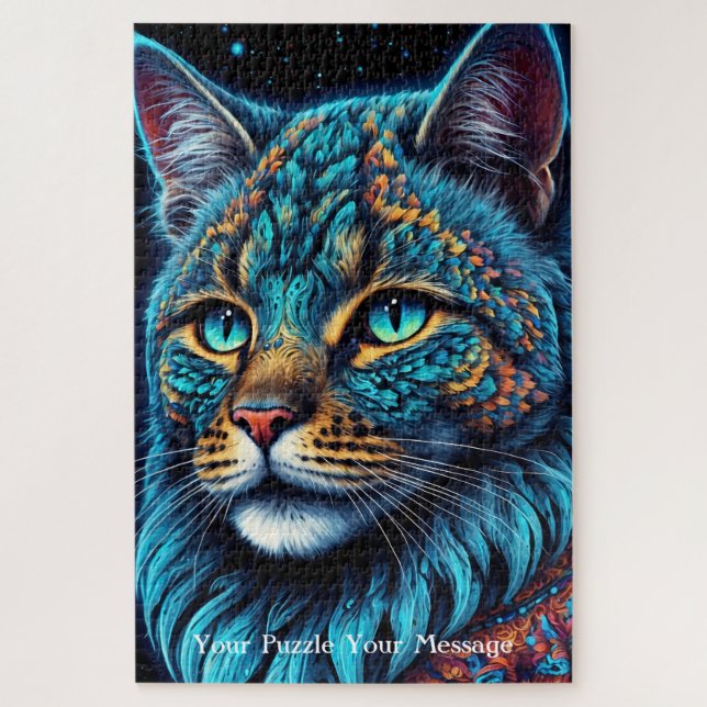 Quebra-cabeça Neon Mandala Majestade (Vertical)