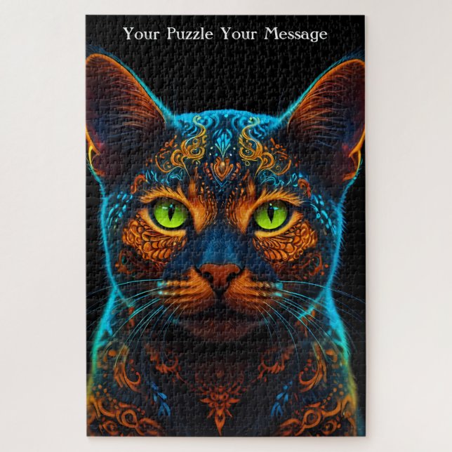 Quebra-cabeça Neon Mandala Majestade (Vertical)