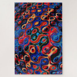 Quebra-cabeça Neon Psychedelic Ripples JigserQuebra-cabeça