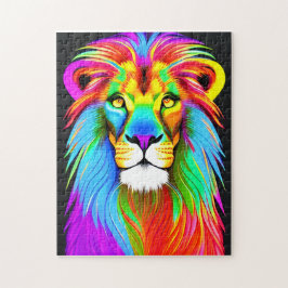 Quebra-cabeça Neon Rainbow Lion