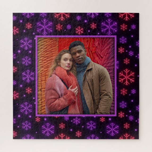 Quebra-cabeça Neon Snowflakes (Vertical)