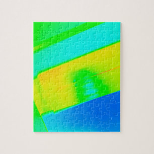 Quebra-cabeça Neon Verde Amarelo Azul 4Lulu