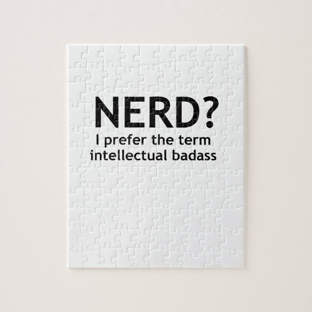 Quebra-cabeça Nerd? Engraçado, design nerd (Vertical)