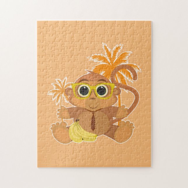 Quebra-cabeça Nerd macaco (Vertical)