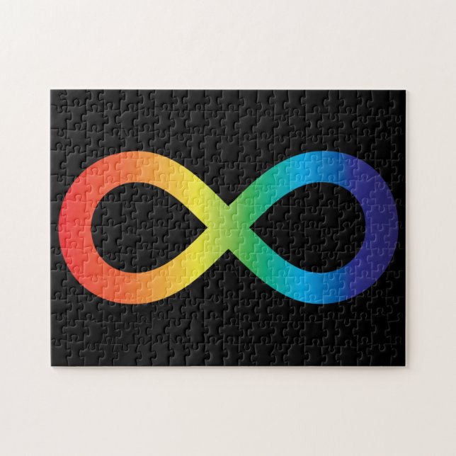 Quebra-cabeça Neurodiversity Autismo Advertência Arco-Íris (Horizontal)