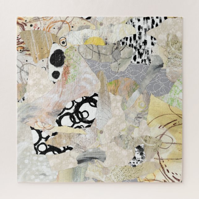 Quebra-cabeça Neutral Elegant Abstract Collage Design (Vertical)