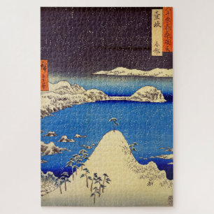 Quebra-cabeça Nevasca em Shimasaku Província de Iki Utagawa Hiro