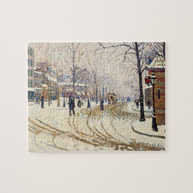 Quebra-cabeça Neve, Boulevard de Clichy, Paris por Paul Signac (Horizontal)