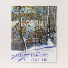 Quebra-cabeça Neve caiu Aquarela