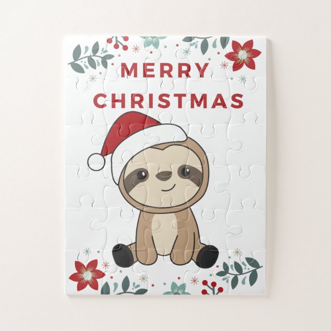Quebra-cabeça Neve de Natal Lenta Animais de inverno (Vertical)