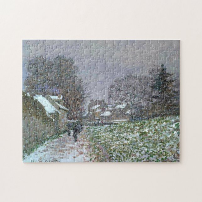 Quebra-cabeça Neve no Argenteuil Monet Fine Art (Horizontal)