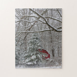 Quebra-cabeça Neve Red Barn