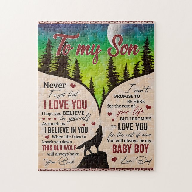 Quebra-cabeça Never Forget That I Love You- Wolf Dad To Son (Vertical)