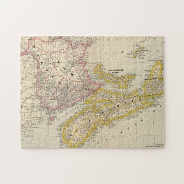 Quebra-cabeça New Brunswick, Nova Escócia (Horizontal)