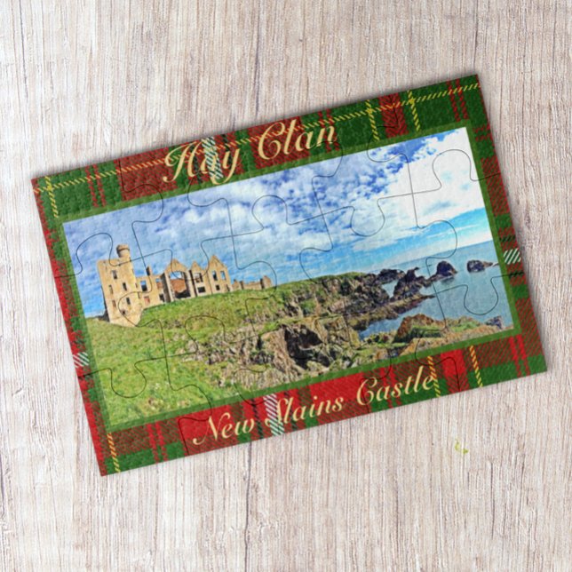 Quebra-cabeça New Slains Castle – Scottish Hay Clan Tartan (Criador carregado)