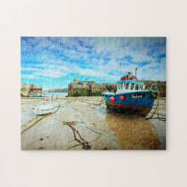 Quebra-cabeça Newquay Harbor, Cornwall em Low Tide