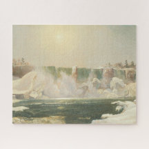 Niágara Cai no inverno (gelo na água)