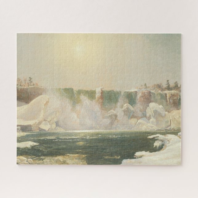 Quebra-cabeça Niágara Cai no inverno (gelo na água) (Horizontal)