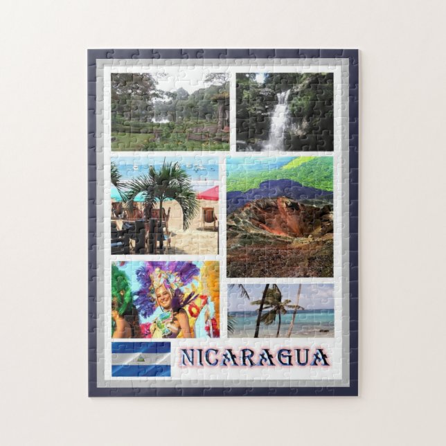 Quebra-cabeça Nicarágua - Mosaico - (Vertical)