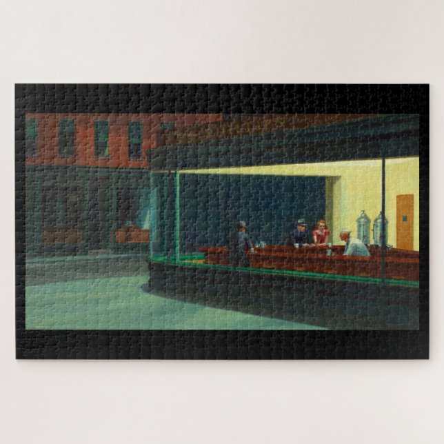 Quebra-cabeça "Nighthawks" by Edward Hopper Jigsaw Puzzle (Horizontal)