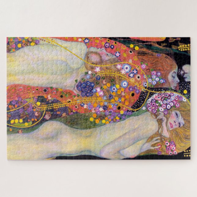 Quebra-cabeça Ninfas Água 2 | Gustav Klimt | (Horizontal)