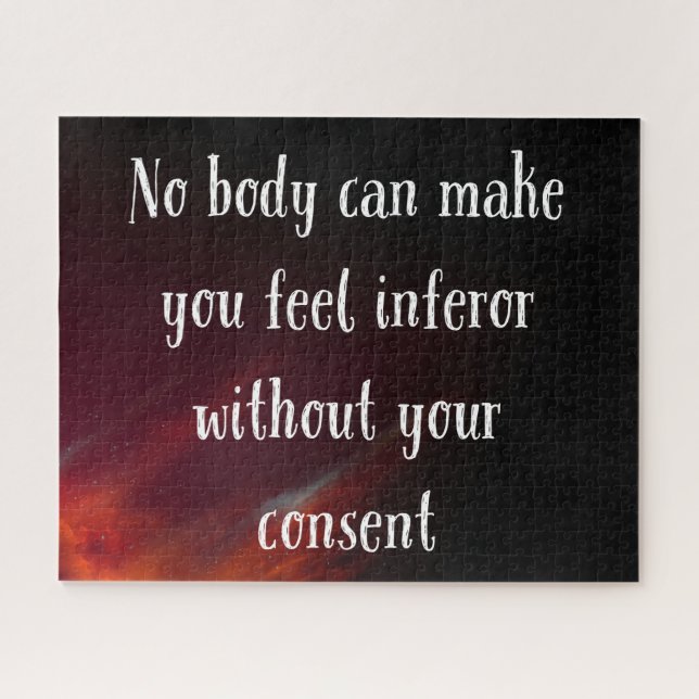 Quebra-cabeça Ninguém pode fazer você se sentir infeliz (Horizontal)