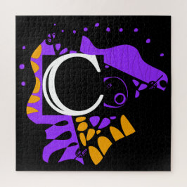 Quebra-cabeça Ninho de aves - Letra inicial personalizada C