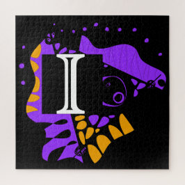 Quebra-cabeça Ninho de aves - Letra inicial personalizada I