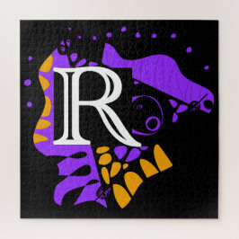 Quebra-cabeça Ninho de aves - Letra inicial personalizada R