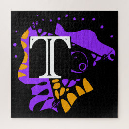 Quebra-cabeça Ninho de aves - Letra inicial personalizada T