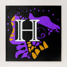 Quebra-cabeça Ninho de pássaro - Letra inicial personalizada H