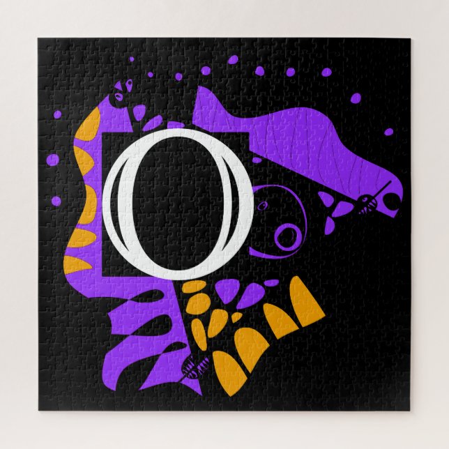 Quebra-cabeça Ninho de pássaro - Letra inicial personalizada O (Vertical)