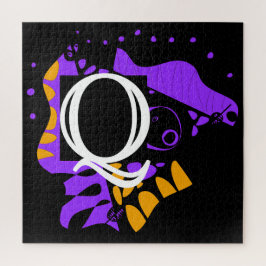 Quebra-cabeça Ninho de pássaro - Letra inicial personalizada Q