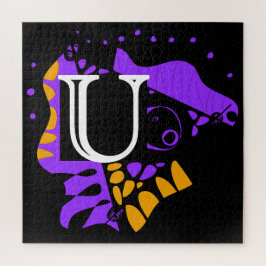 Quebra-cabeça Ninho de pássaro - Letra inicial personalizada U