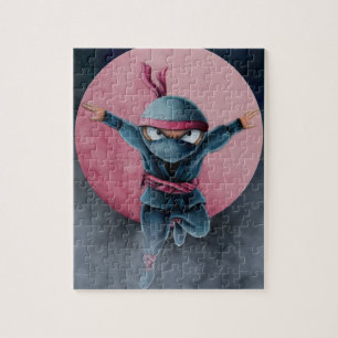 Quebra-cabeça Ninja Saltitante Lua Vermelha