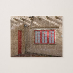 Quebra-cabeça NM, Novo México, Papais noeis Fe, Canyon Road, len